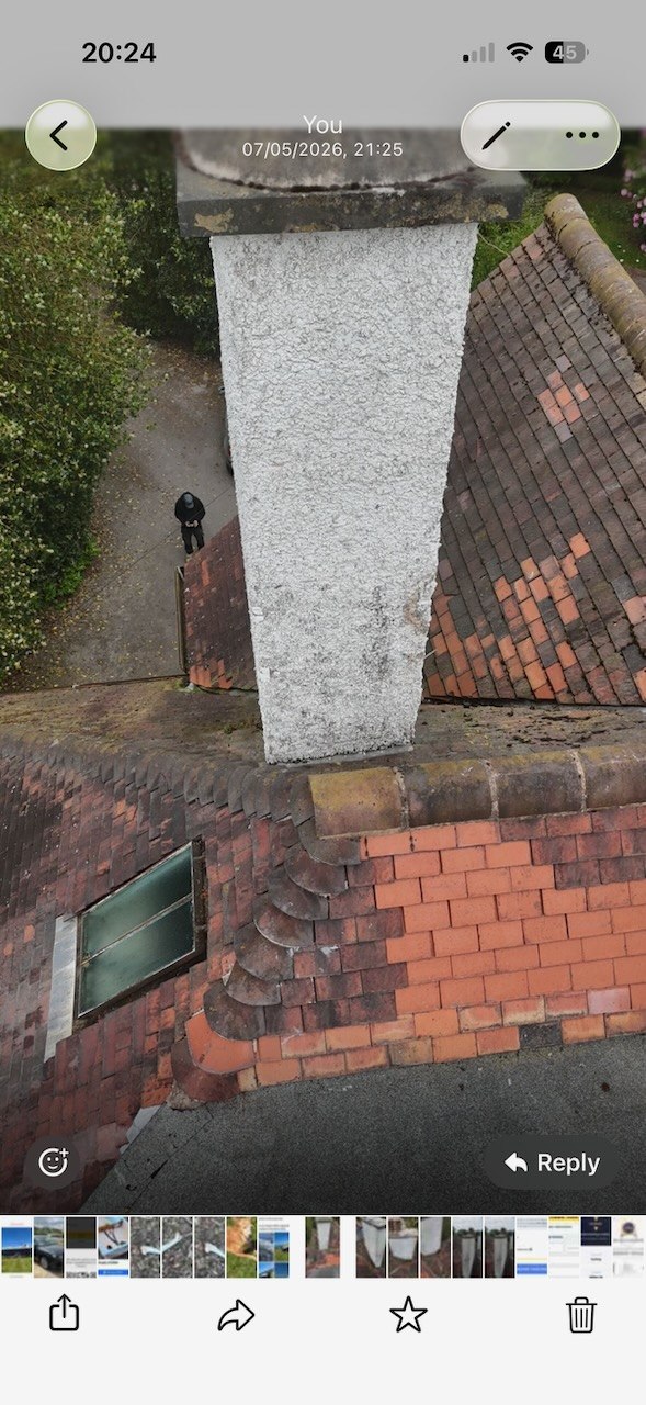Original tall chimney on Ruff Lane in Ormskirk before removal