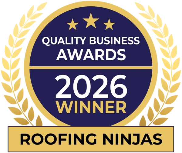 Quality Business Awards 2026 winner badge for Roofing Ninjas